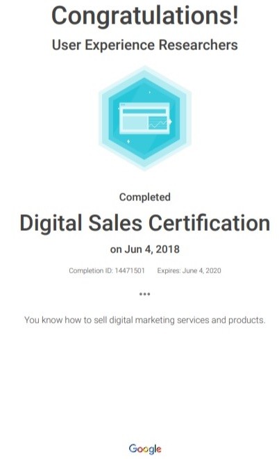 Media Manager - Digital Marketing Company Singapore - Google Digital Sales Certification